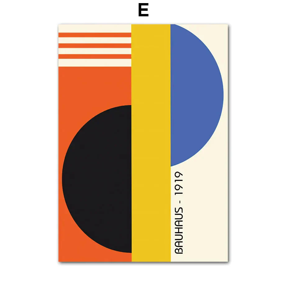 DecorBites™ Geometric Bauhaus Pop Art Canvas Prints