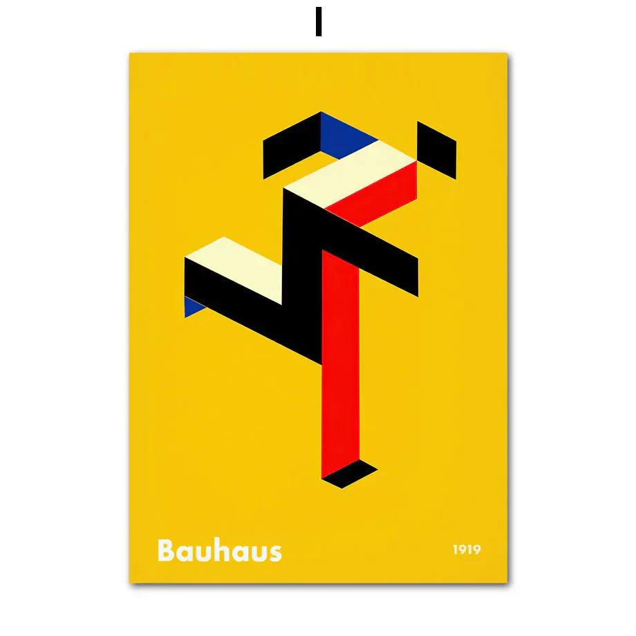 DecorBites™ Geometric Bauhaus Pop Art Canvas Prints