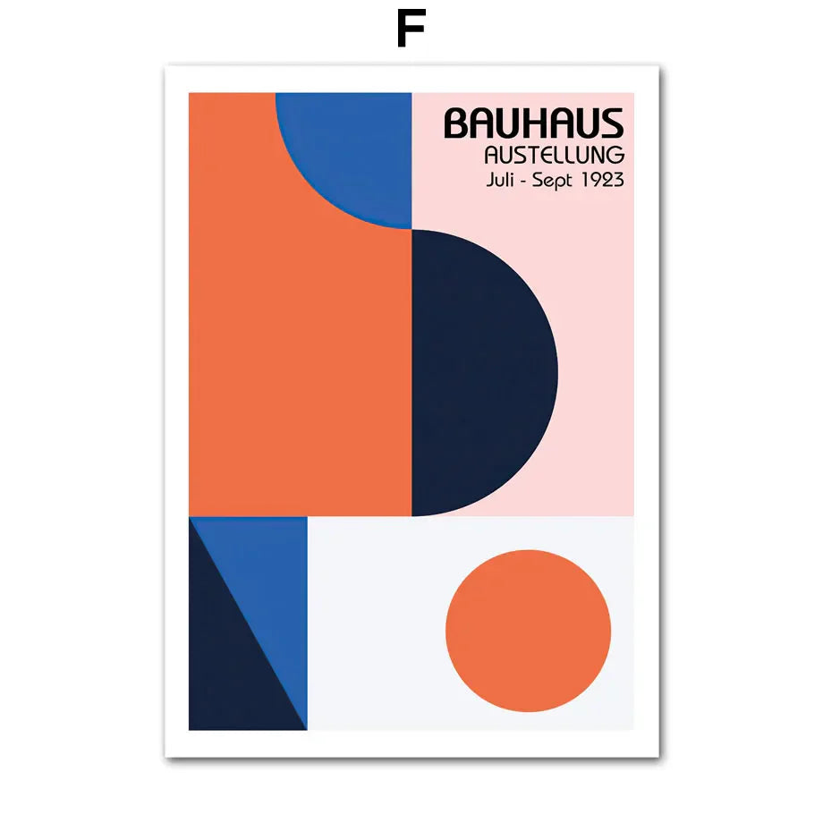 DecorBites™ Geometric Bauhaus Pop Art Canvas Prints