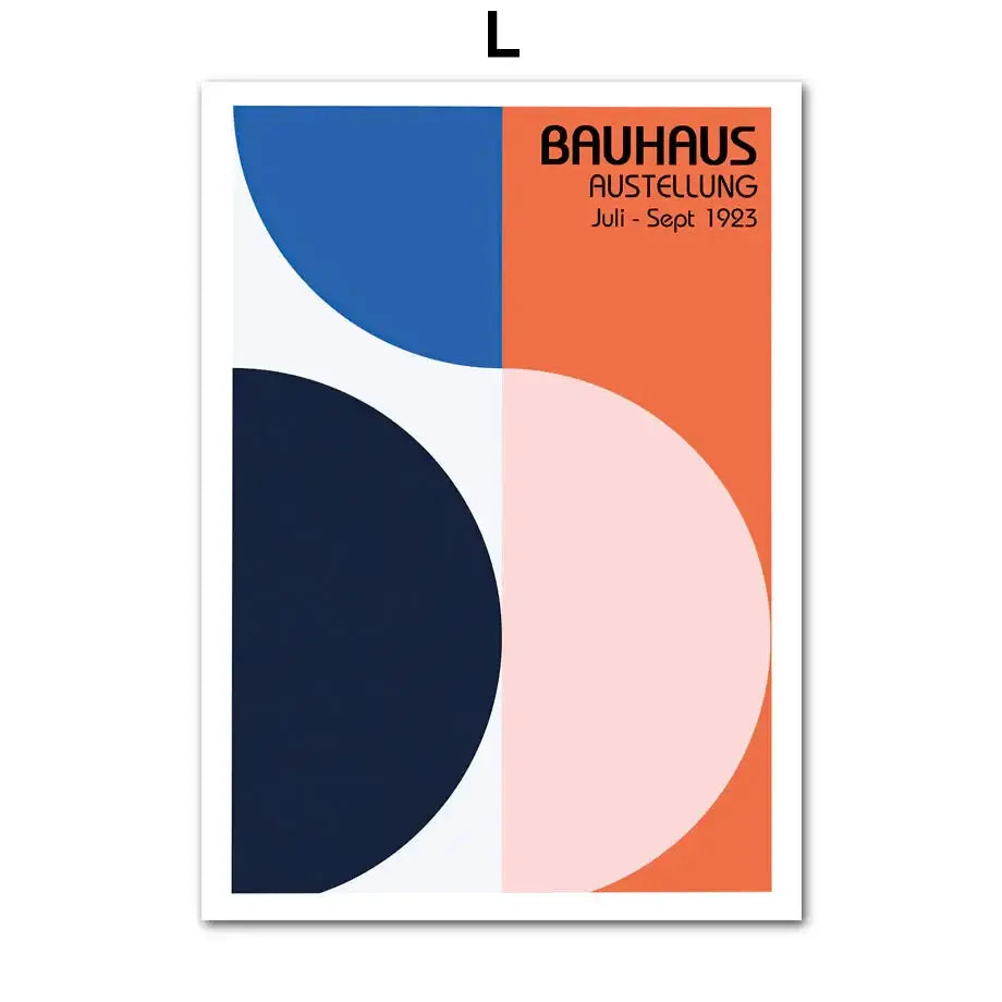 Bauhaus geometric pop art canvas prints living room wall decor