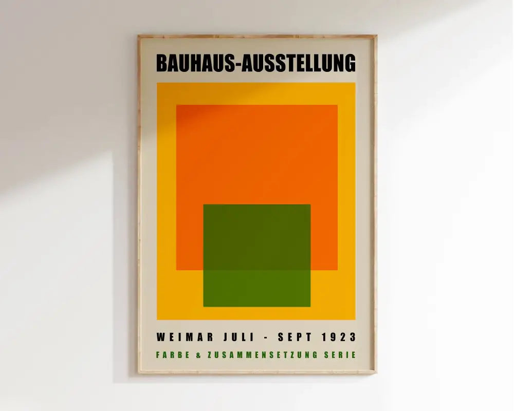 Bauhaus black & white geometric canvas wall art for living room