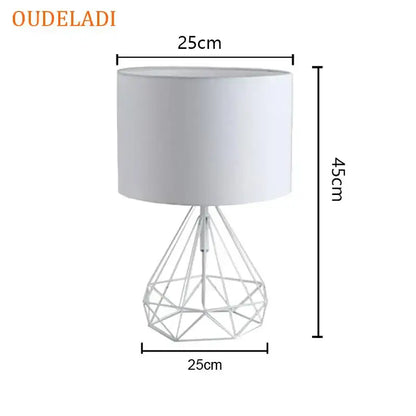 geometric gold desk lamp black bedroom table light