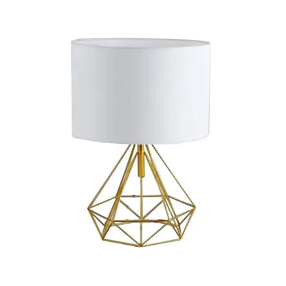 geometric gold desk lamp black bedroom table light