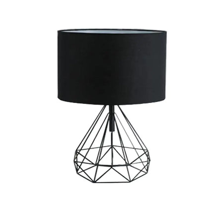 geometric gold desk lamp black bedroom table light