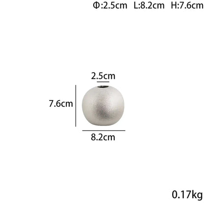 geometric gold & silver spherical ceramic vases living room