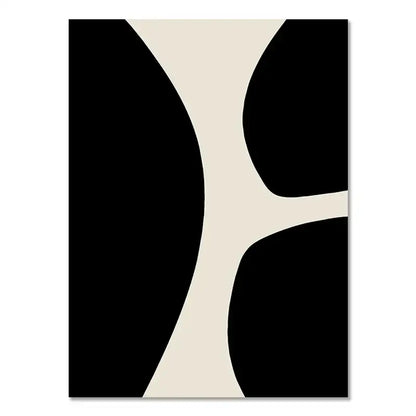 Minimalist geometric leaf boho canvas set – living room wall art