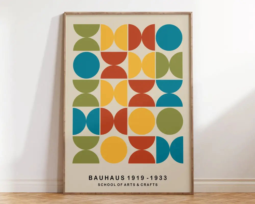Mid century black & orange bauhaus wall art living room canvas prints