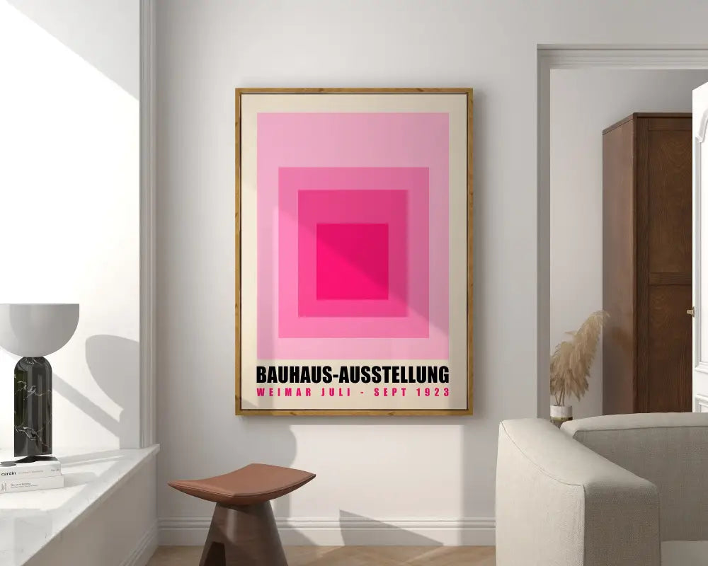 Mid century black & orange bauhaus wall art living room canvas prints