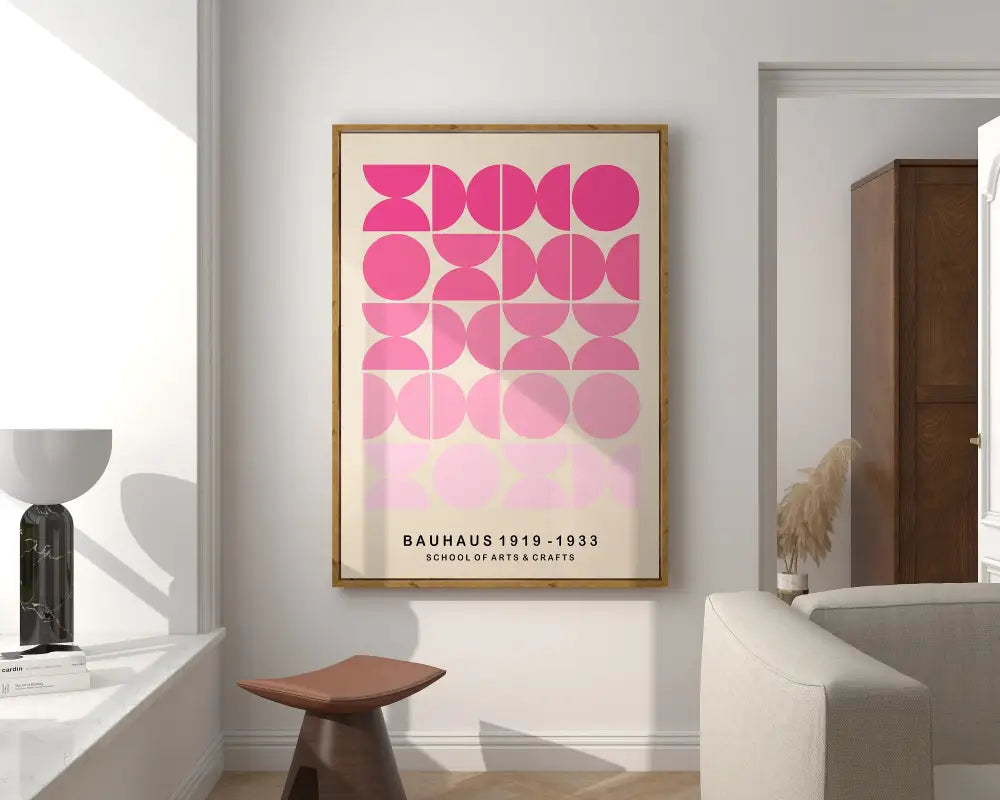 Mid century black & orange bauhaus wall art living room canvas prints