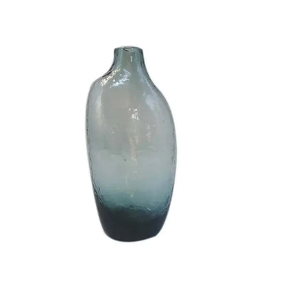Geometric zen glass single flower vase amber living room set of 2