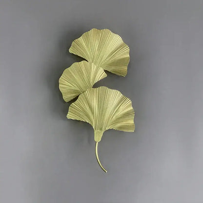 Modern ginkgo leaf gold wall lamp for bedroom and corridor
