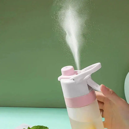 Light green & white tritan spray water bottle for outdoor sports