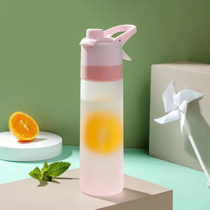 Light green & white tritan spray water bottle for outdoor sports