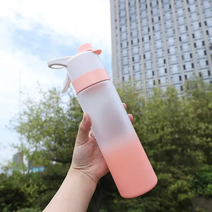 Light green & white tritan spray water bottle for outdoor sports