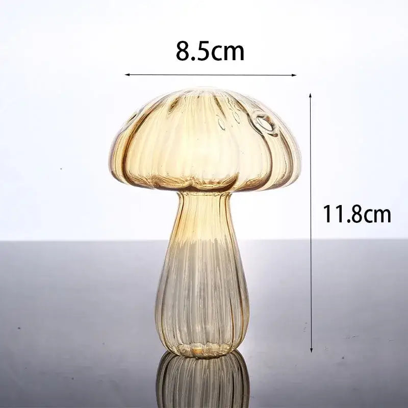 Mushroom ribbed glass aromatherapy vase living room decor