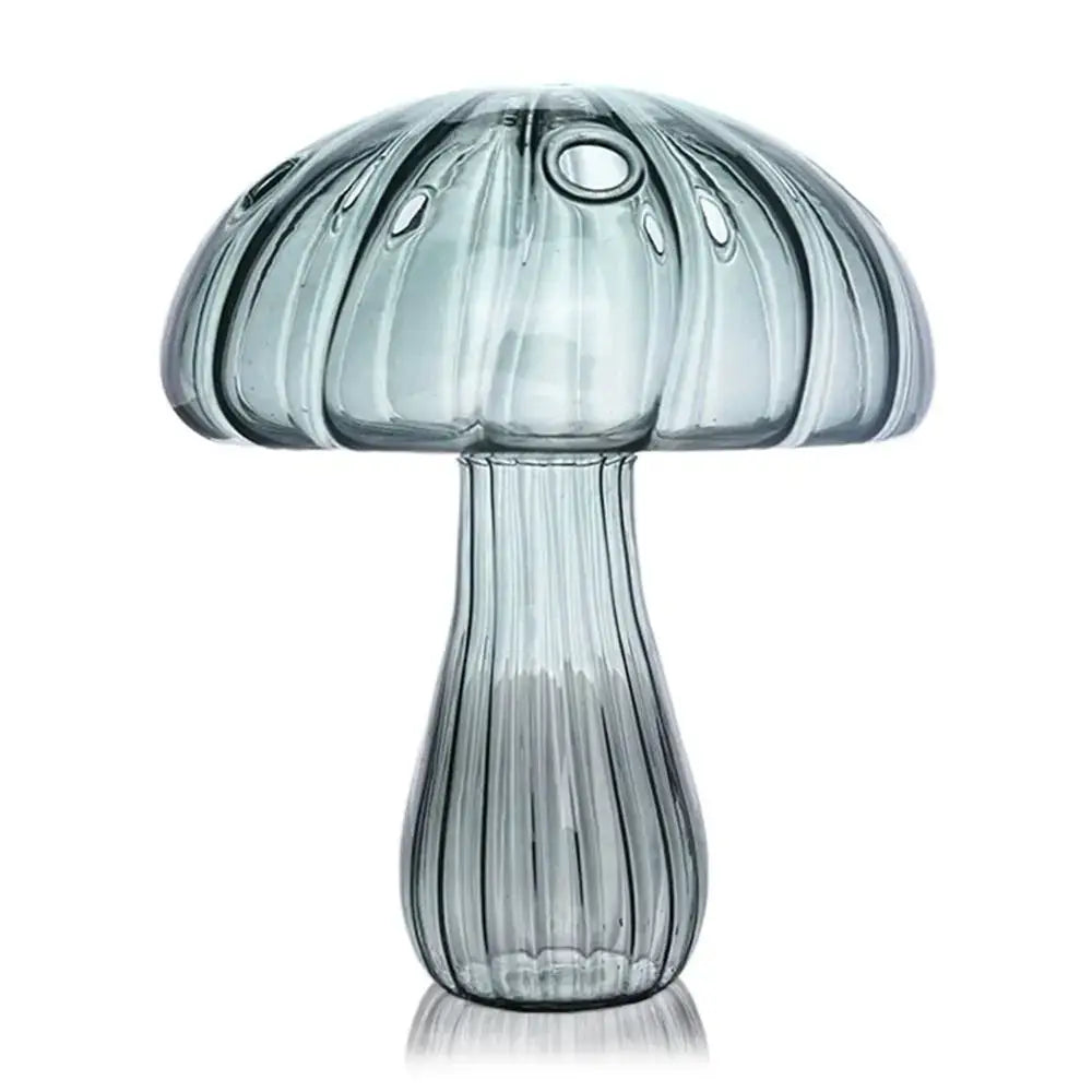 Mushroom ribbed glass aromatherapy vase living room decor