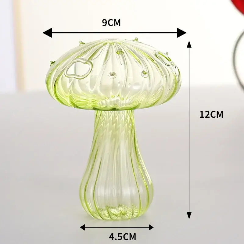 Mushroom ribbed glass aromatherapy vase living room decor