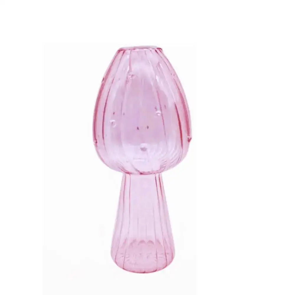 Mushroom ribbed glass aromatherapy vase living room decor