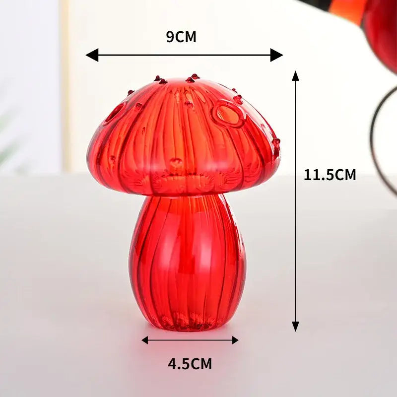 Mushroom ribbed glass aromatherapy vase living room decor