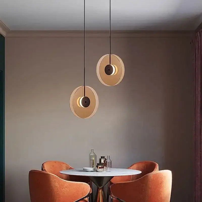 Modern gold glass art chandelier dining room pendant light