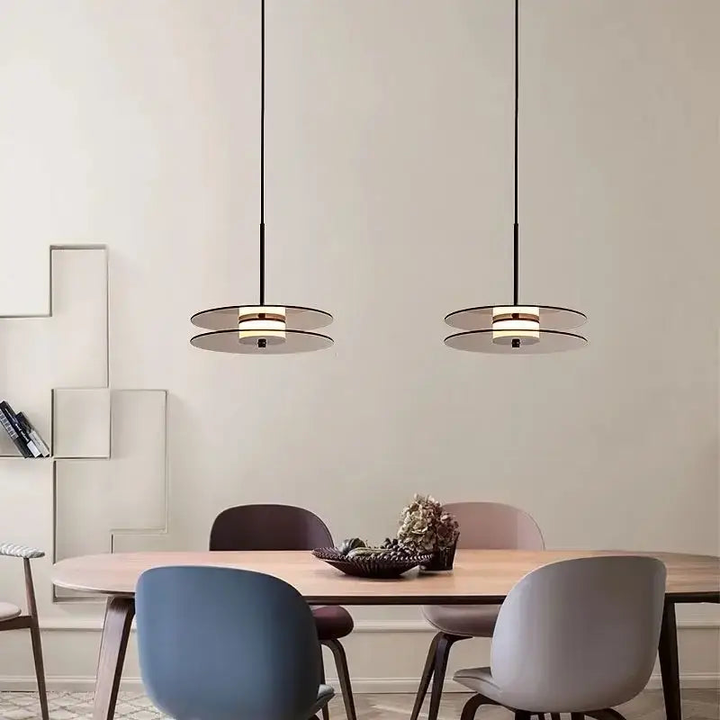 Modern gold glass art chandelier dining room pendant light