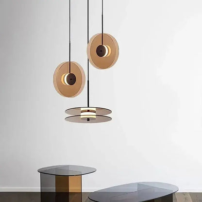 Modern gold glass art chandelier dining room pendant light