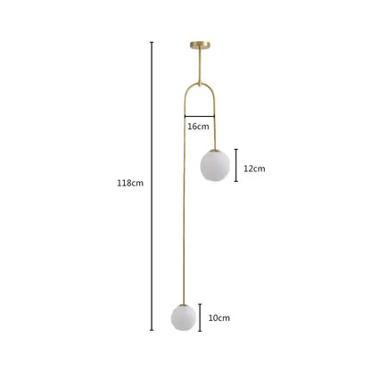Minimalist glass ball brass pendant lights for bedroom lighting
