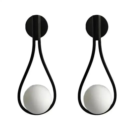 Elegant teardrop ball brass wall lamp bedroom lighting