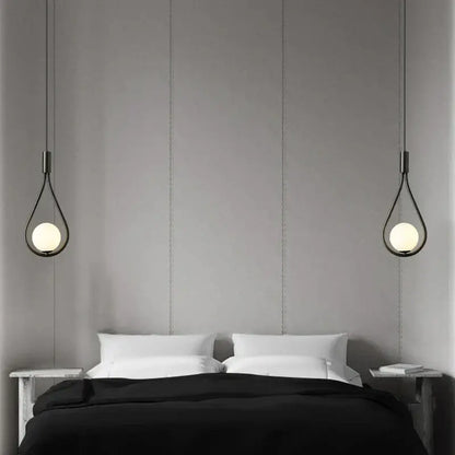 Elegant teardrop ball brass wall lamp bedroom lighting