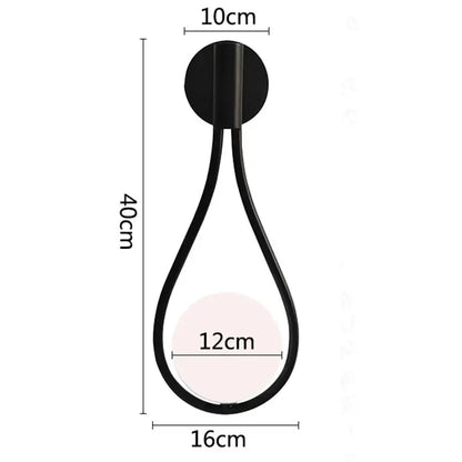 Elegant teardrop ball brass wall lamp bedroom lighting