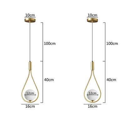 Elegant teardrop ball brass wall lamp bedroom lighting