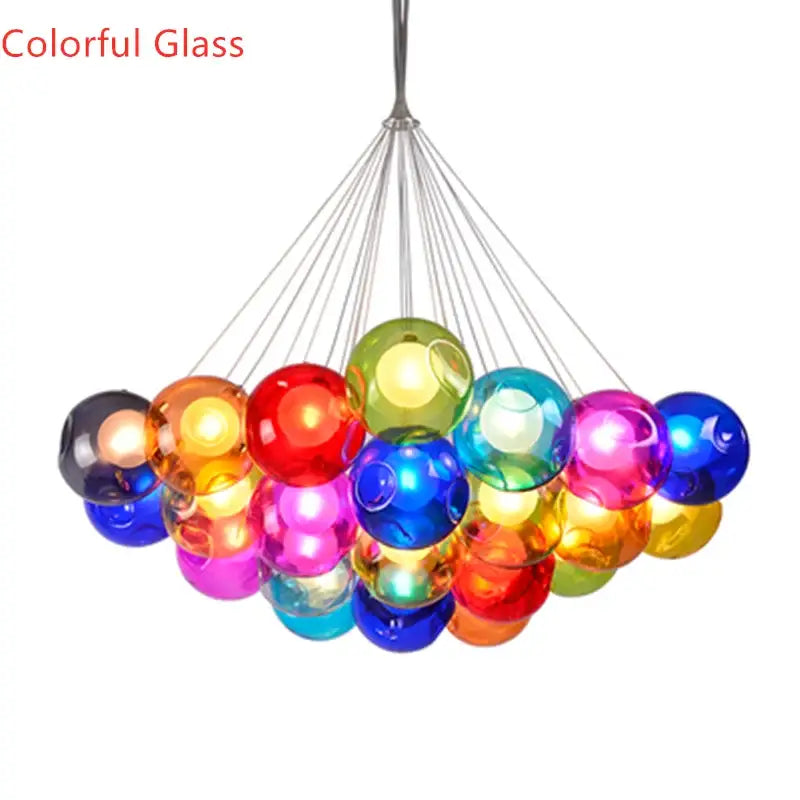 Modern glass ball bubble chandelier for dining room