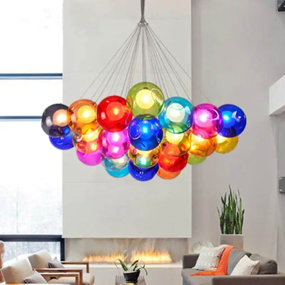 Modern glass ball bubble chandelier for dining room