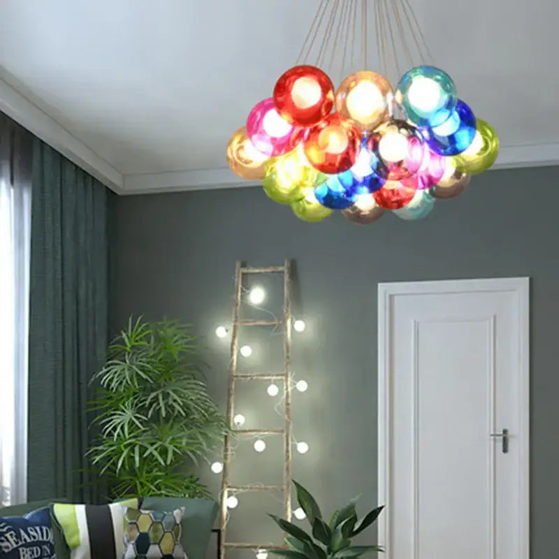 Modern glass ball bubble chandelier for dining room