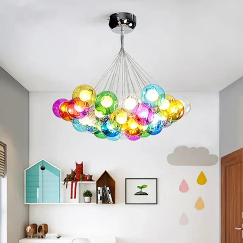 Modern glass ball bubble chandelier for dining room