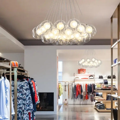 Modern glass ball bubble chandelier for dining room