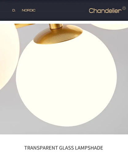 Modern black and amber glass ball ceiling chandelier dining room