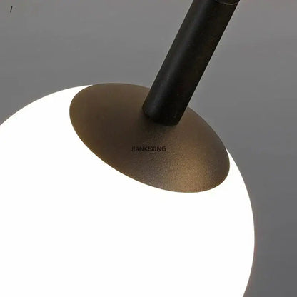 Modern black glass ball ceiling chandelier for living room