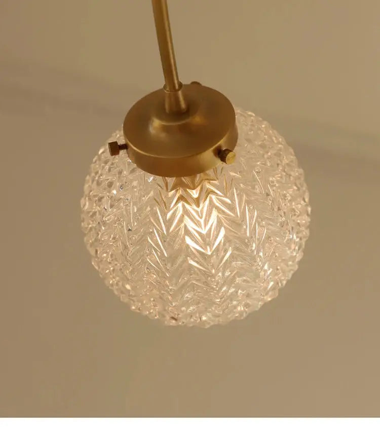 Modern brass five glass ball ceiling light for living room