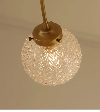 Modern brass five glass ball ceiling light for living room