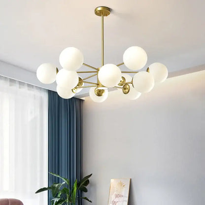 Modern black glass ball chandelier – dining room pendant light