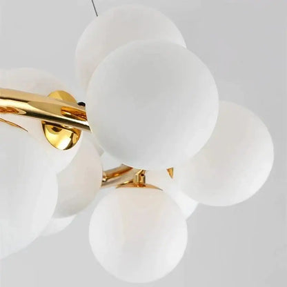 Modern gold glass ball chandelier living room cluster light