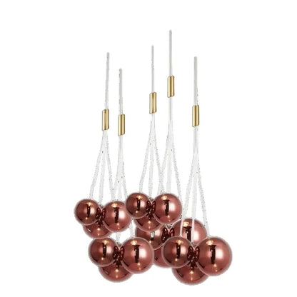 Modern gold glass ball chandelier dining room pendant light