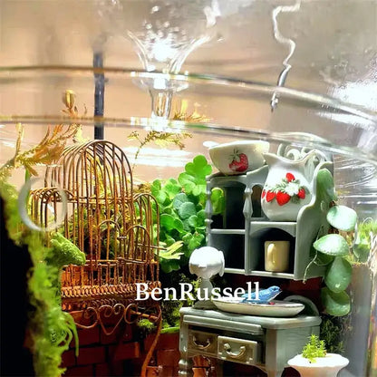 Miniature moss garden landscape glass terrarium living room decor
