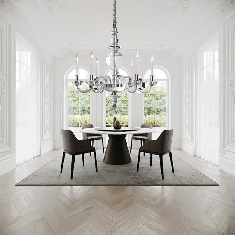 glass branch silver led chandelier for living room