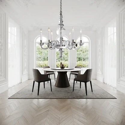 glass branch silver led chandelier for living room