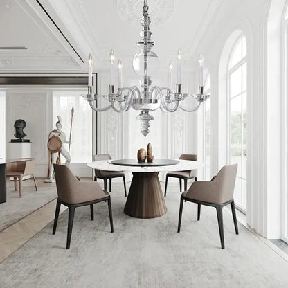glass branch silver led chandelier for living room