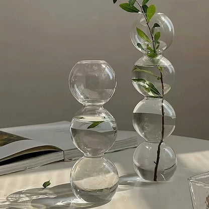 DecorBites™ Glass Bubble Hydroponic Vase for Wedding and Home