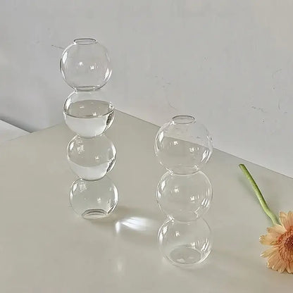 Clear glass bubble hydroponic vase wedding and living room decor
