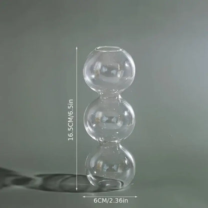Clear glass bubble hydroponic vase wedding and living room decor